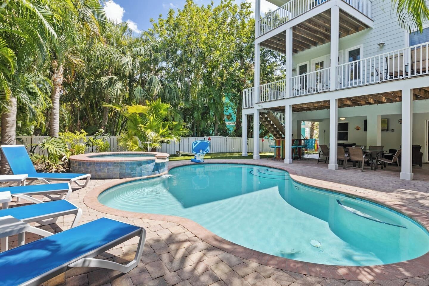 A heated pool