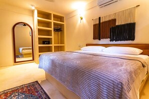 2 bedrooms, in-room safe, iron/ironing board, travel cot