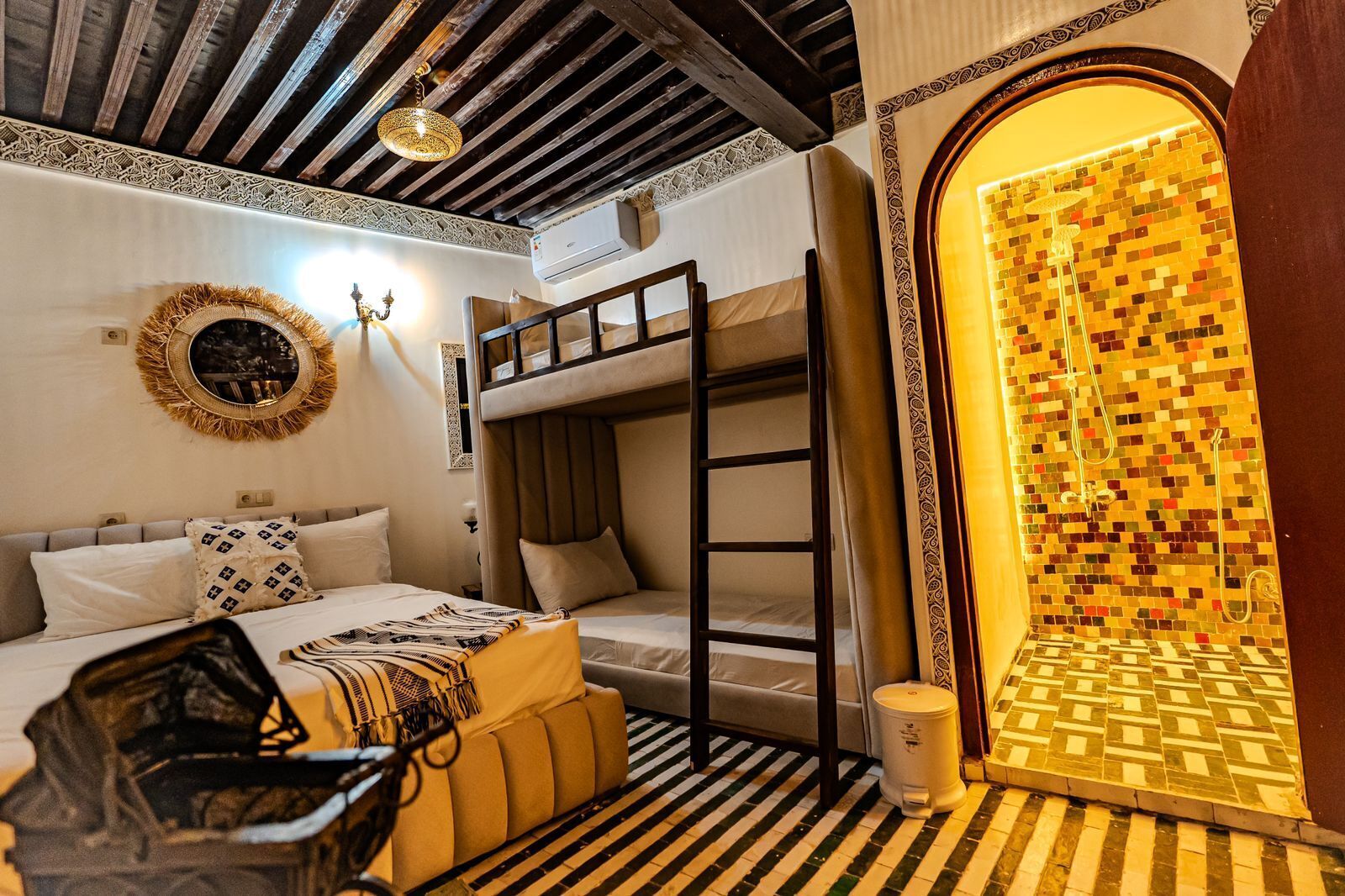 Deluxe Quadruple Room, Courtyard View | Laptop workspace, free WiFi