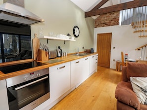 Fridge, microwave, dishwasher, toaster