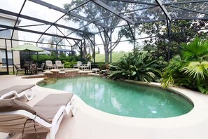 Outdoor pool, a heated pool