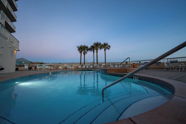 Outdoor pool, a heated pool