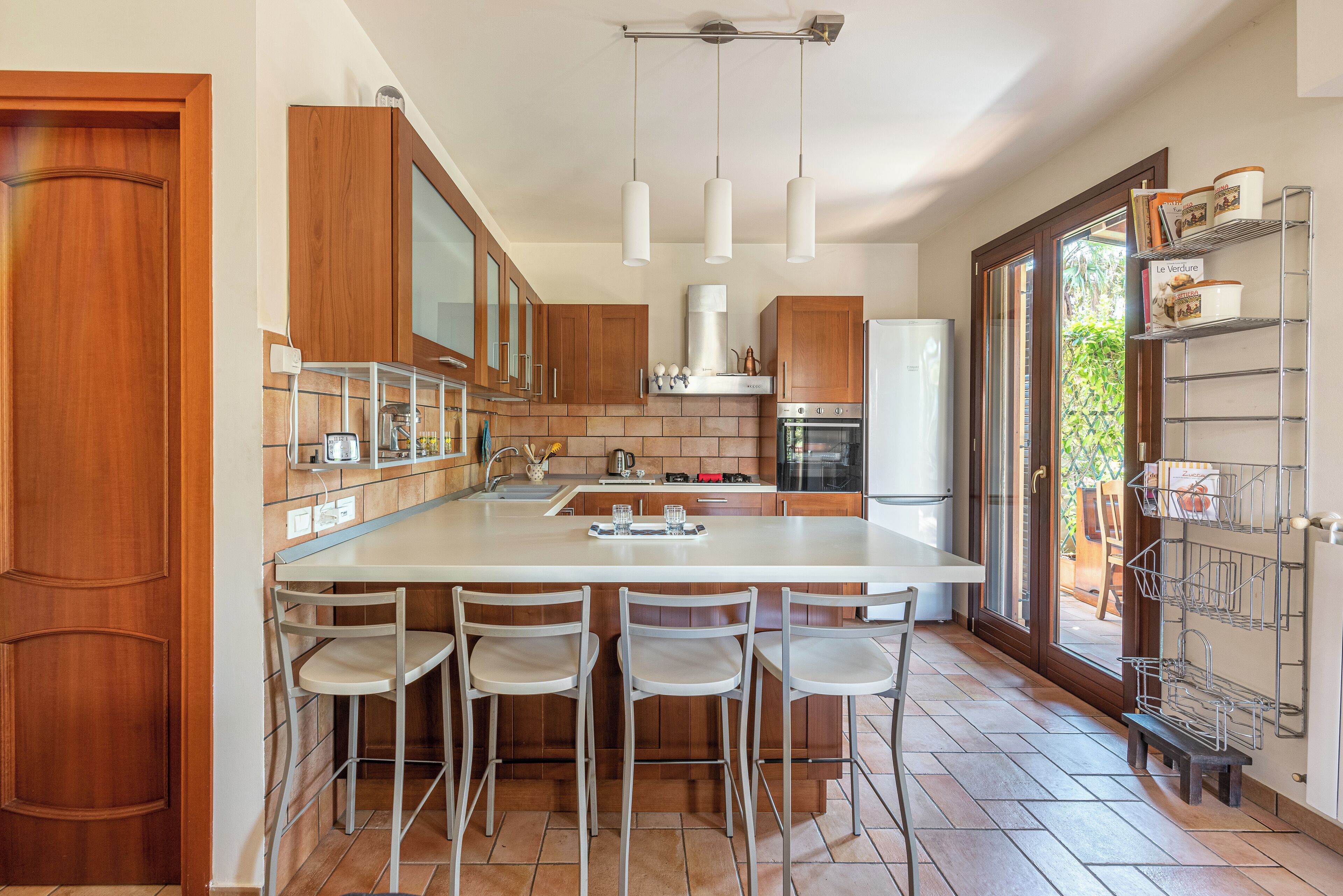 Ferienhaus, 3 Schlafzimmer, Gartenblick | Eigene Küche | Kühlschrank, Ofen, Herdplatte, Wasserkocher