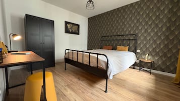 1 室のベッドルーム、アイロン / アイロン台、WiFi、ベッドシーツ