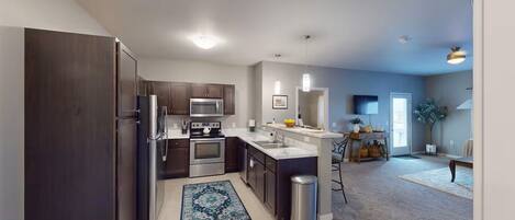 Microwave, oven, stovetop, dishwasher