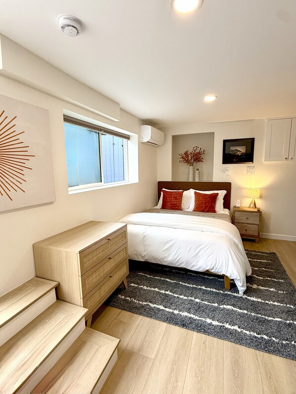 1 غرفة نوم ومكواة/لوح كي وواي فاي وملاءات أسرّة