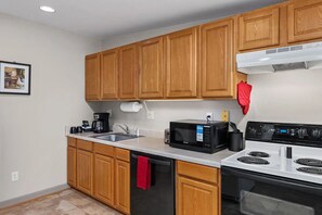 Microwave, oven, stovetop, dishwasher