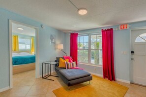 2 bedrooms, desk, iron/ironing board, travel cot