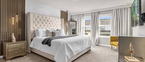 5 bedrooms, iron/ironing board, Internet, bed sheets