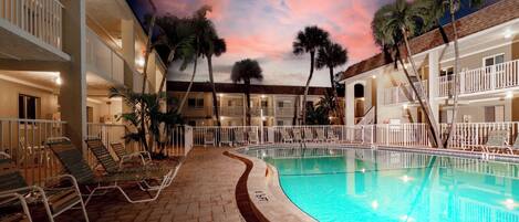Outdoor pool, a heated pool