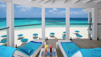 Superior-Suite, Balkon, Strandblick | Terrasse/Patio