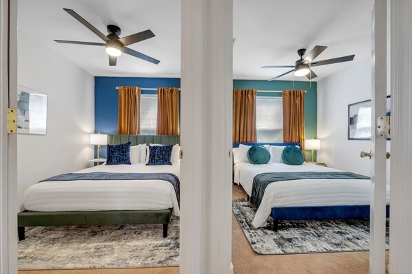 3 bedrooms, desk, WiFi, bed sheets