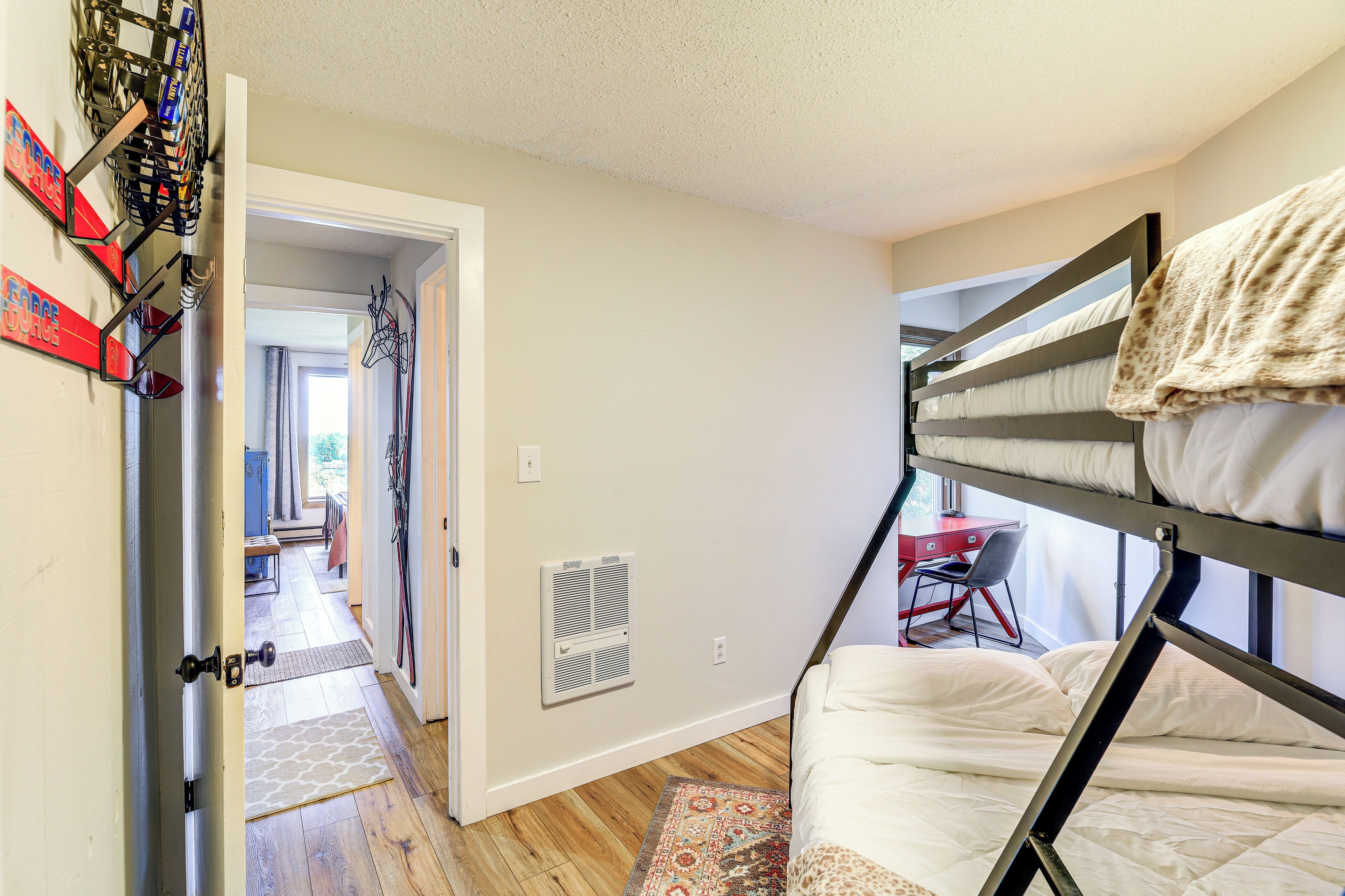 Bedroom 2 | Full Bunk Bed | Workspace