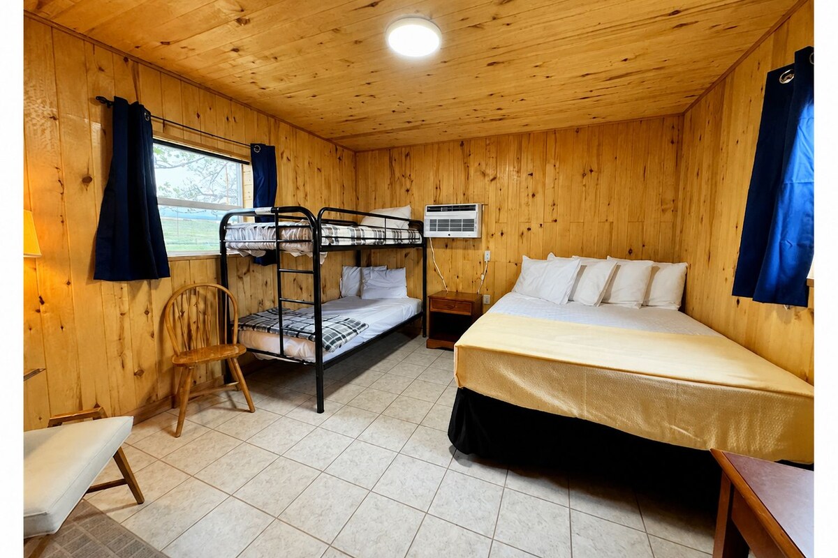 Blackout curtains, free WiFi, bed sheets