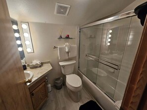 Shower, hair dryer