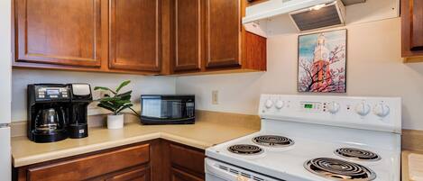 Microwave, oven, stovetop, dishwasher