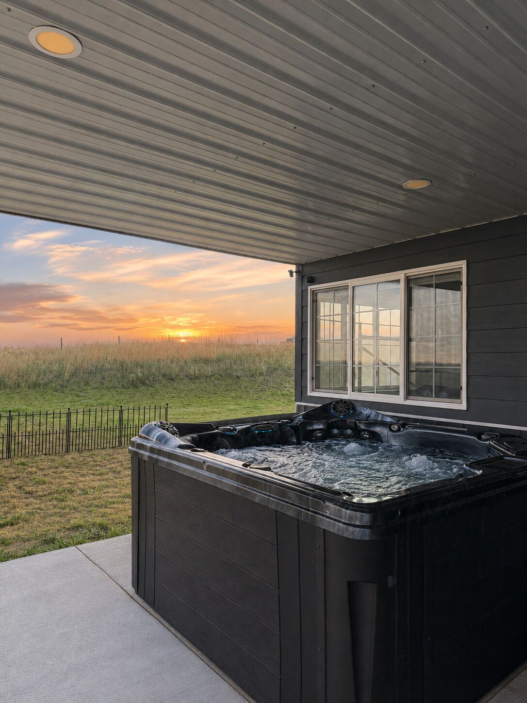 Outdoor spa tub