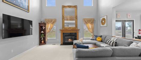 House, Multiple Beds, Patio, Garden View (Pickerington Haven) | Living area | 65-inch flat-screen TV with digital channels