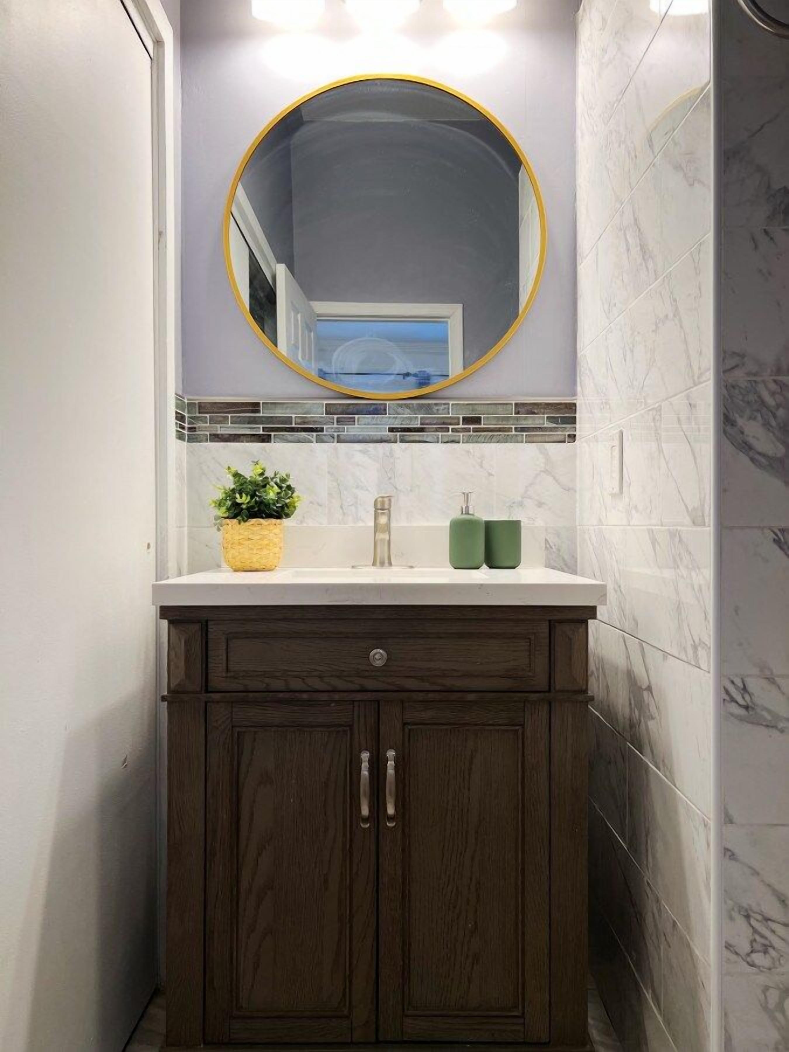 Bathroom inside the unit
