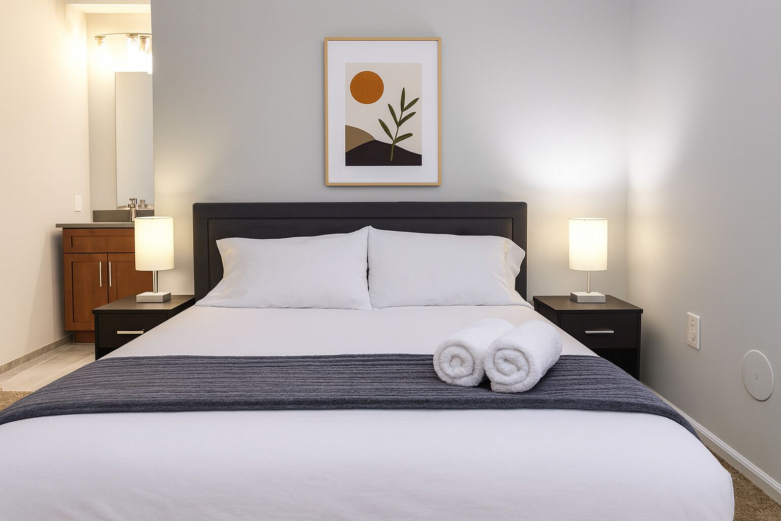 2 bedrooms, iron/ironing board, WiFi, bed sheets