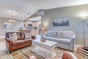 Smart TV, fireplace, computer monitors, printers