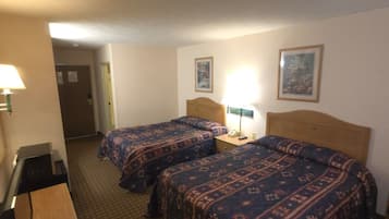 Room, 2 Queen Beds, Non Smoking | Desk, iron/ironing board, free WiFi, bed sheets