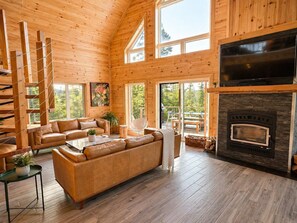 TV, fireplace, offices