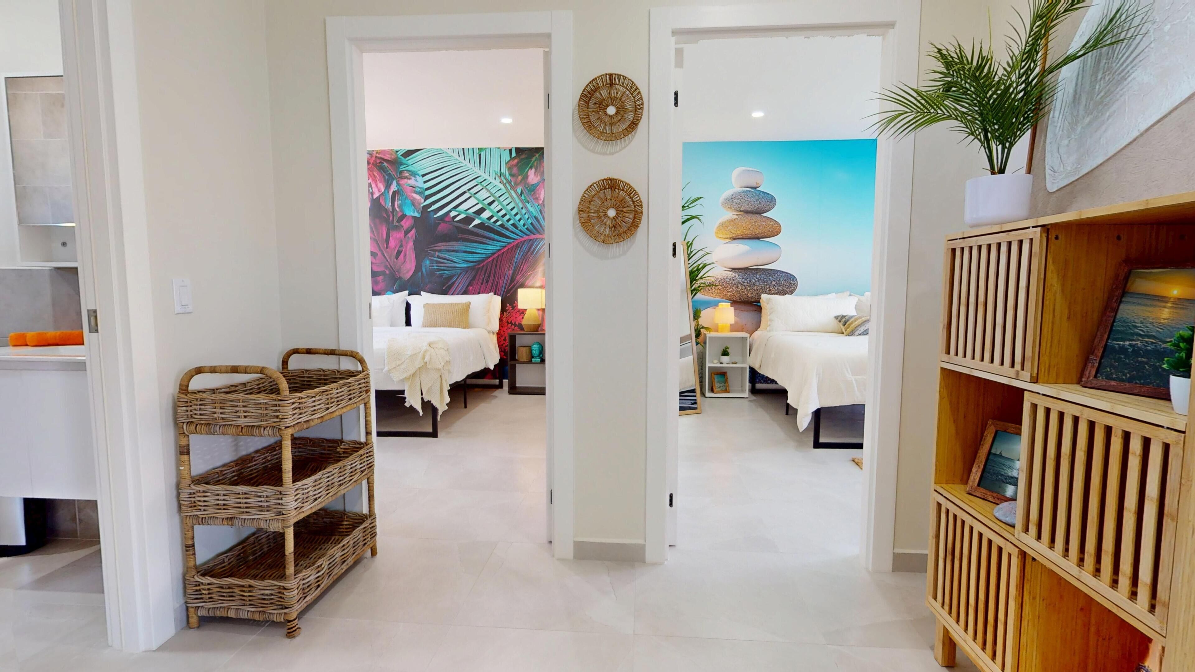 2 bedrooms, in-room safe, iron/ironing board, free WiFi