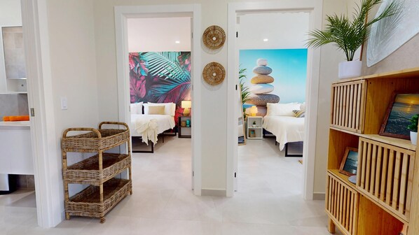 2 bedrooms, in-room safe, iron/ironing board, free WiFi