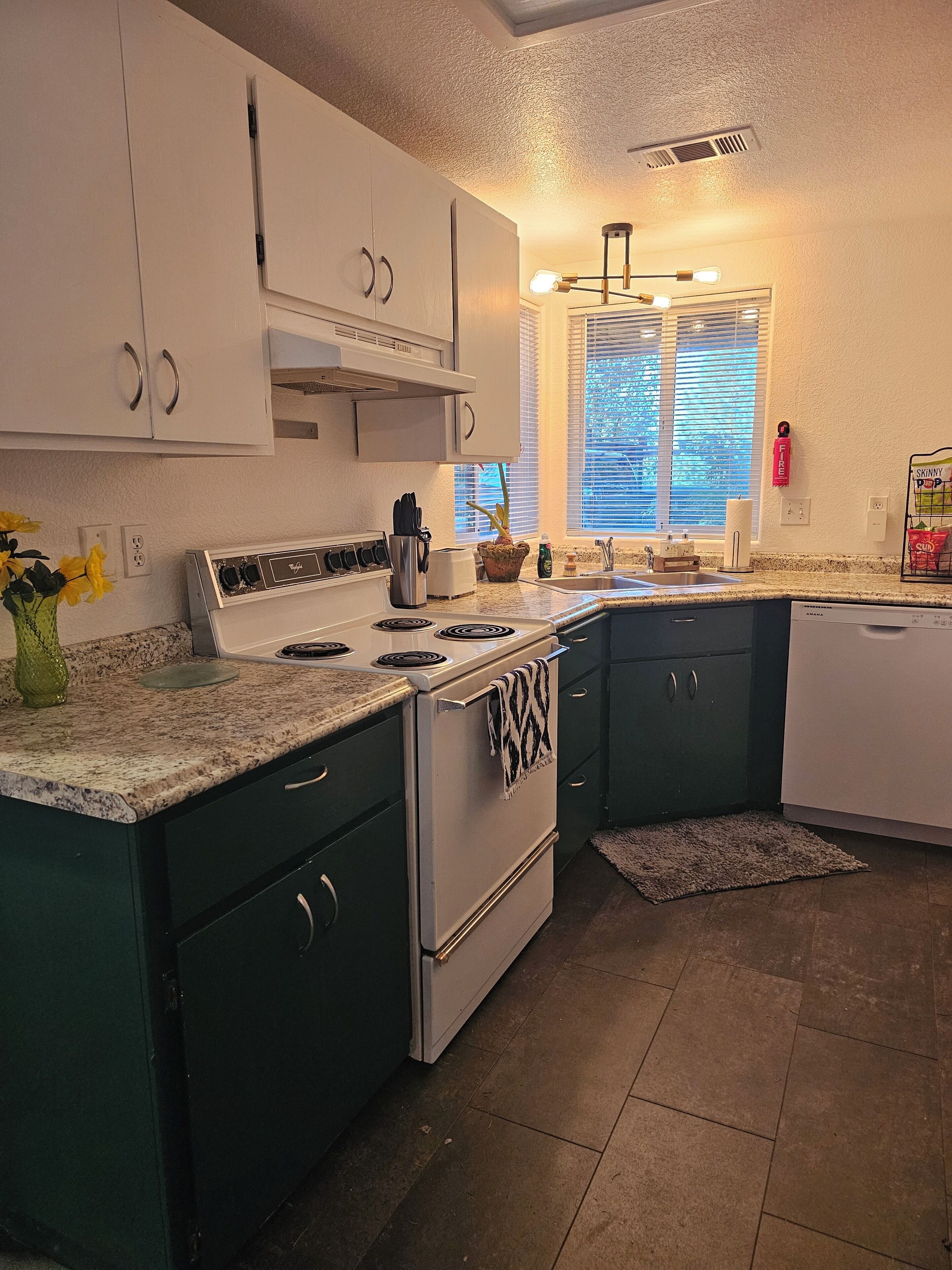 Microwave, oven, stovetop, dishwasher