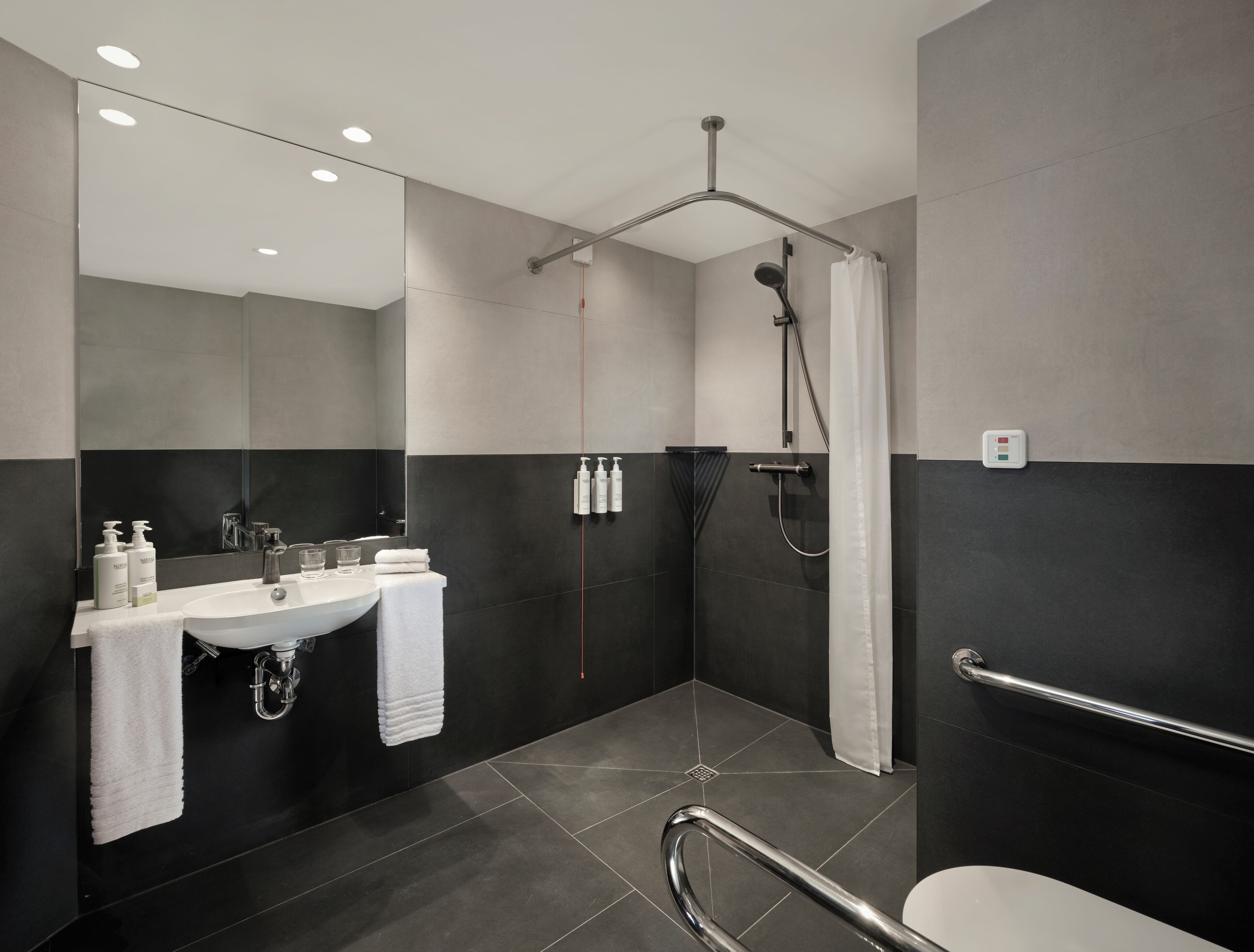 Deluxe-rum - 1 kingsize-säng | Badrum | Regndusch, hårtork, handdukar och tvål