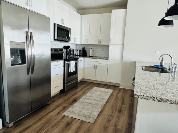 Microwave, stovetop, dishwasher