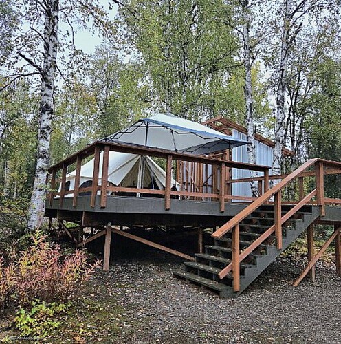 Glamping in the trees