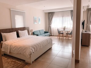 1 sovrum, internet och sängkläder