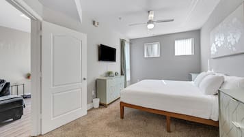 Leilighet, 1 soverom | 1 soverom, skrivebord, skrivebord for bærbar PC og wi-fi (inkludert)