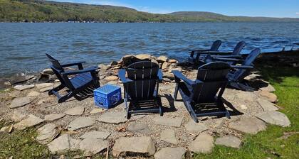 Peaceful lake front home with amazing views.