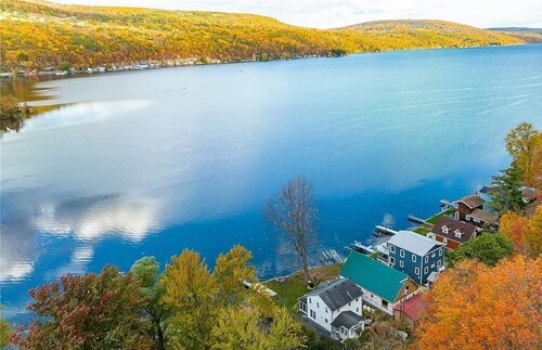 Peaceful lake front home with amazing views.