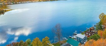 Peaceful lake front home with amazing views.