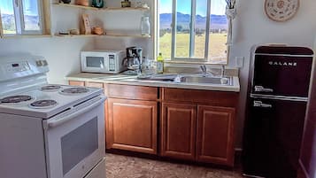 Microondas, horno, placa de cocina