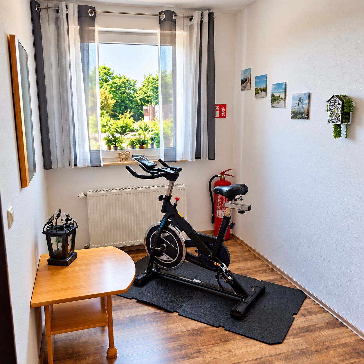 Heimtrainer in der Diele