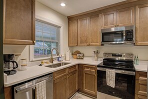 Microwave, oven, stovetop, dishwasher