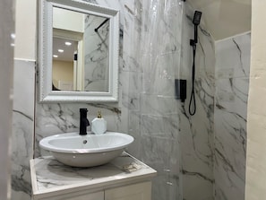 Towels, soap, toilet paper