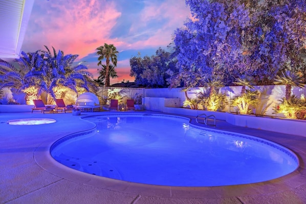 A heated pool