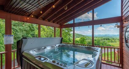 Marshall Skyline Retreat: Blue Ridge Mountain Home | Hot Tub | Game Room