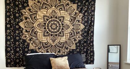 Stylish Bedroom Escape-Warm & Relaxing Ambiance in lovely Greensboro with AC