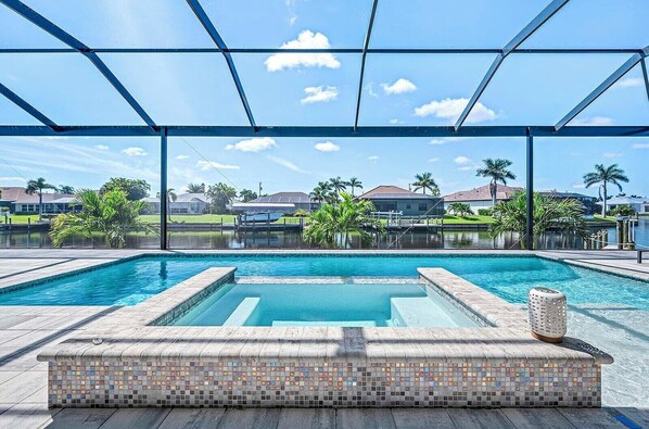 A heated pool