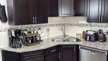 Microwave, oven, stovetop, dishwasher