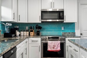 Microwave, oven, stovetop, dishwasher