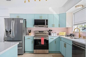 Microwave, oven, stovetop, dishwasher