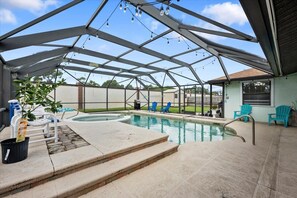 Outdoor pool, a heated pool